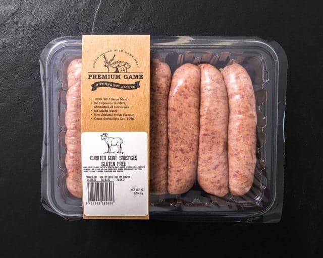 Curried Wild Goat Sausages 500g